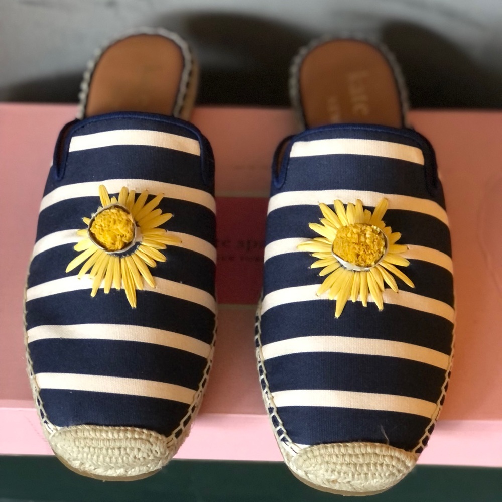 kate spade new york Solero Striped Espadrille Mules